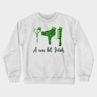 A Wee Bit Irish Hair Stylist St Patrick_s Day Funny Gift Crewneck Sweatshirt